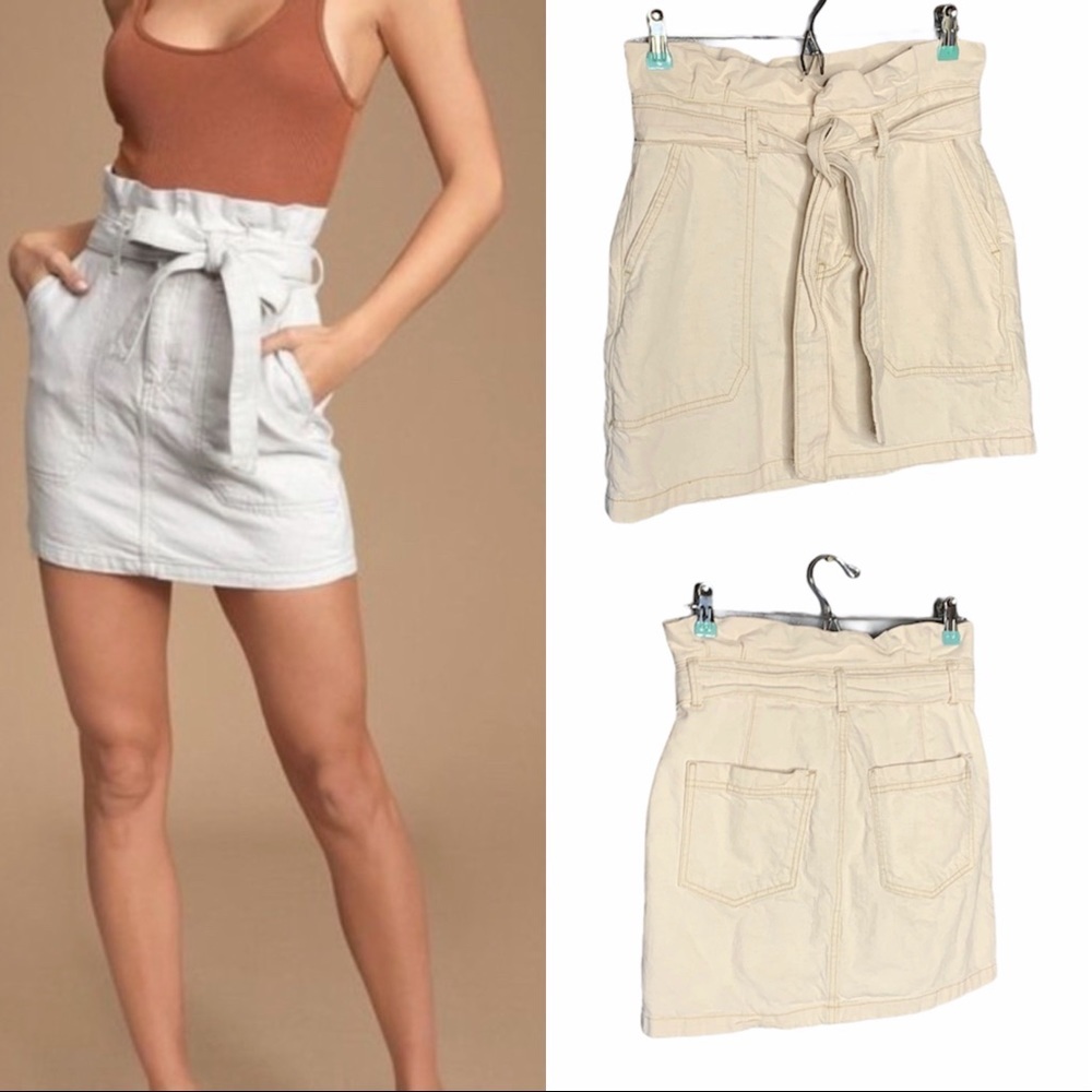 FREE PEOPLE Paper Bag Skirt Size 6